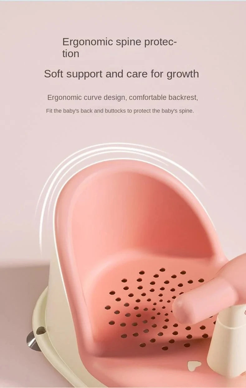 HOMEFISH Children's Shower Seat Portable Shower Stand for Newborns and Young Children Children's Growth Accessories