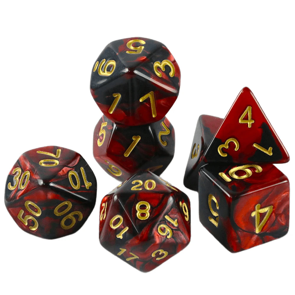 Dice DND Game Dice Role Dice Mixing Colours Dice Set With Bag 9 Different Styles Available For Portable RPG TRPG Games