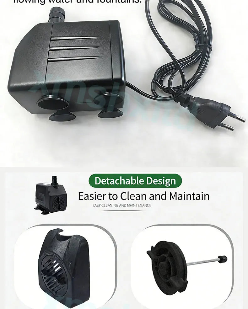AC220V Multi-functional Silent Aquarium Submersible Pump, Landscape Large-flow Water Spray Pump,Fish Pond Water Circulation Pump