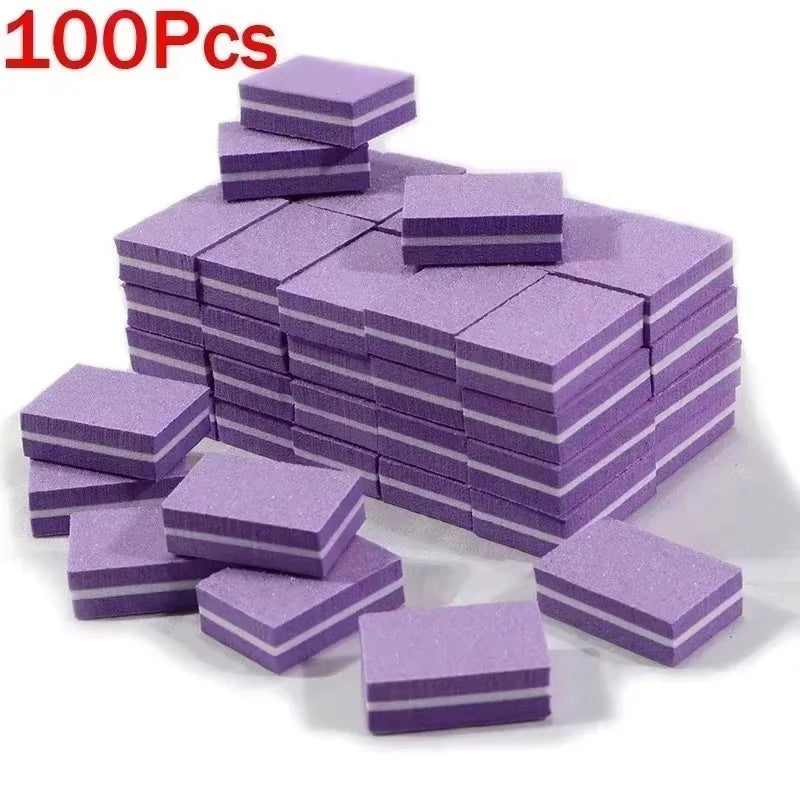10-100psc Mini Buffing Sanding Files Block Pedicure Care Nail Art Buffer Polish Manicure Pedicure Nail File Tools Nail Charm new