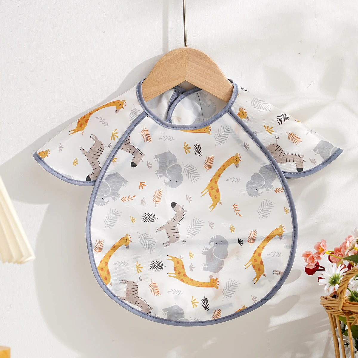 Kangobaby #My Soft Life# New Waterproof Baby Sleeveless Feeding Bib Fashion Full Body Cover