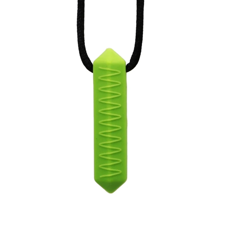 Stylish Silicone Pendant Necklace Chew Necklace Sensory Toy Provides Orals Stimulation Relieves Discomfort for All Age