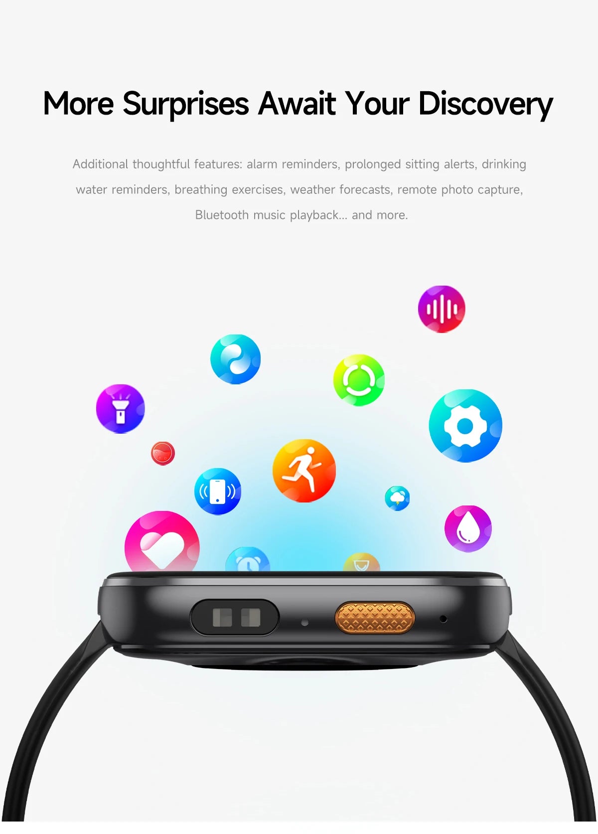 Outdoor New 1000mAh SmartWatch 2.04"HD Screen Smartwatch LED Flashlight 100+sports mode BT Call Waterproof SmartWatches Men Wome