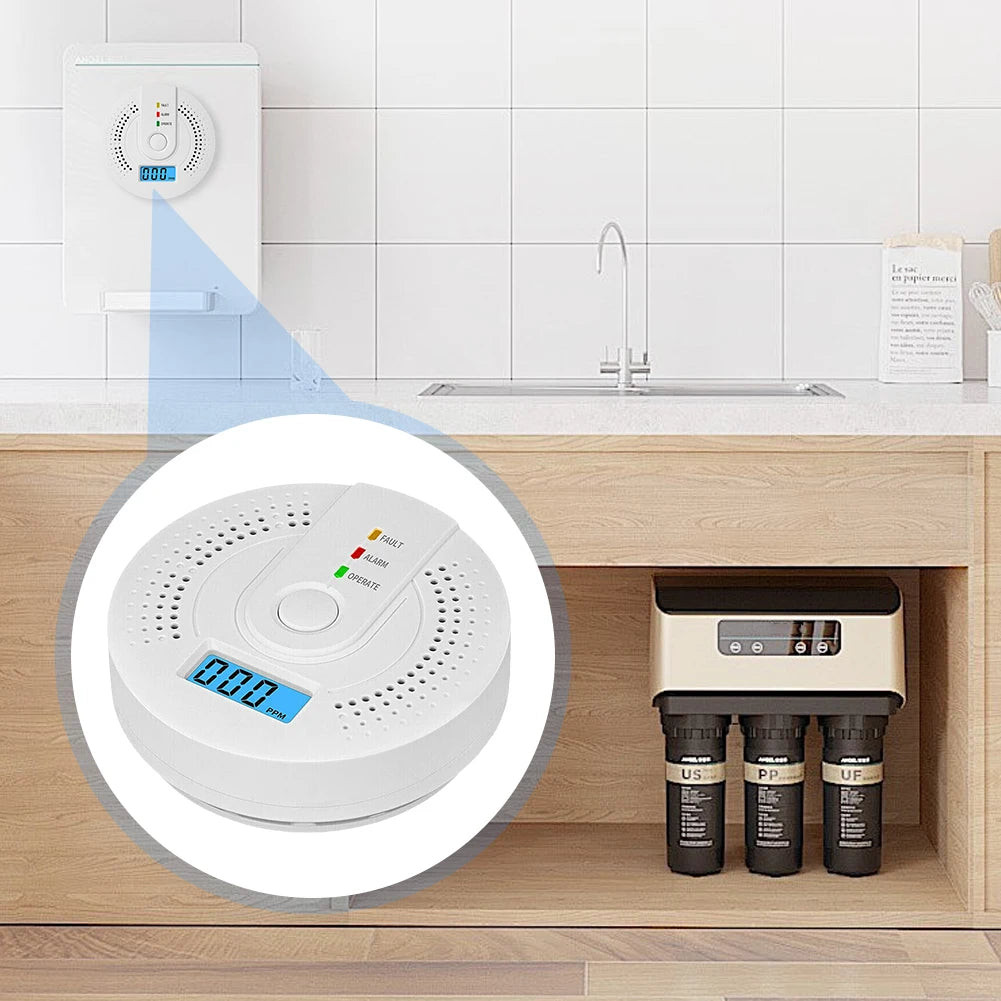 Digital Carbon Monoxide Detector CO Alarm Detector with LED Indicator High Sensitive Gas Detector Sound Warning Gas Leak Sensor