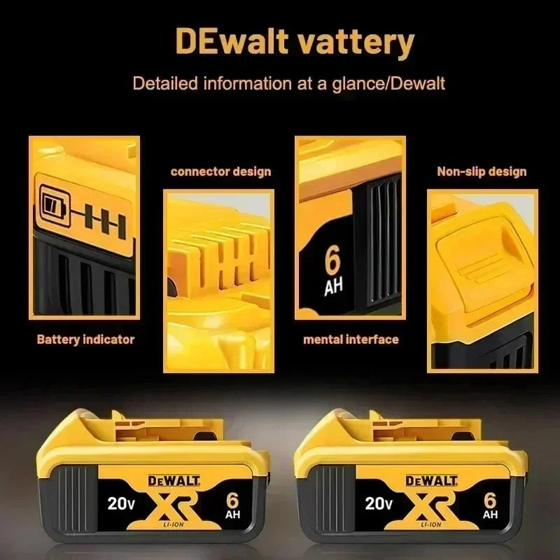 DeWALT Original Battery 20V/60V 6Ah 9Ah MAX FlexVolt for DCB606 DCB205 DCB206 DCB209 DCB182 Power Tool