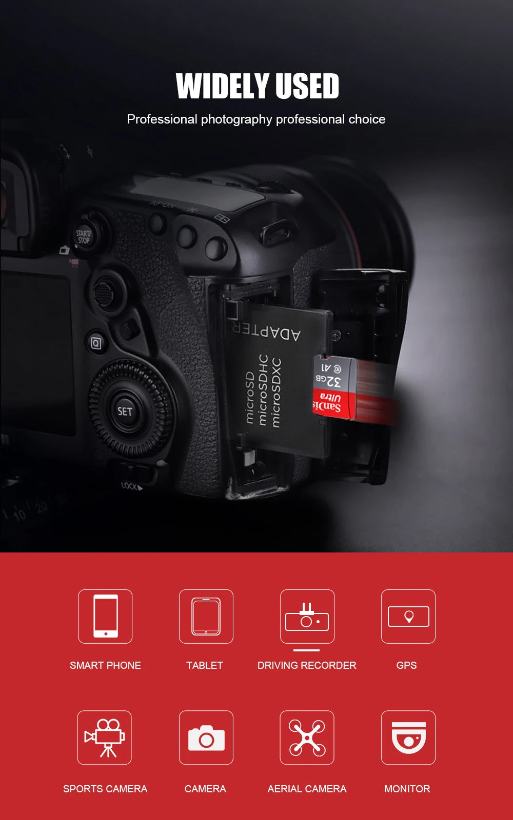 100% Original SanDisk Micro tf SD Card Class 10 TF Card 32GB 64GB 128GB Memory Card for Phone Tablet Flash Card