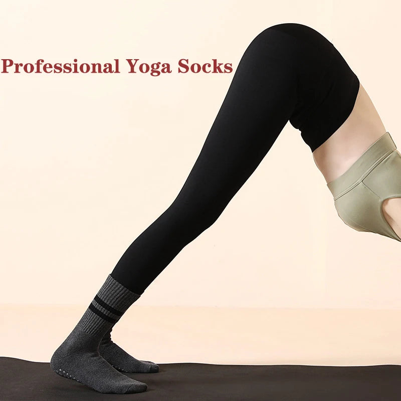 Sports Socks for Fitness Gym Women High Quality Pilates Socks Anti-Slip Breathable Backless Yoga Socks Ankle Ladies Ballet Dance