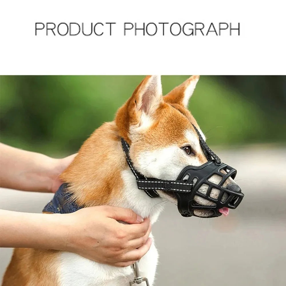 Soft Silicone Pet Dog Muzzle  Anti-biting Chewing Mask Breathable Basket Dog Muzzle Durable Strong Mask Muzzle pet Dog Supplies