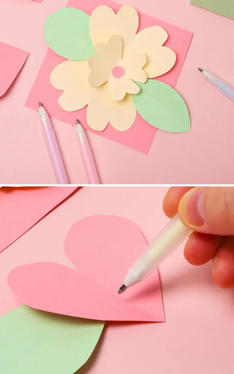 Candy Color Glue Pen Handbook Dispensing Pen Quick-Drying Dot Gule Stick DIY High Viscosity Glue School Office Supplies