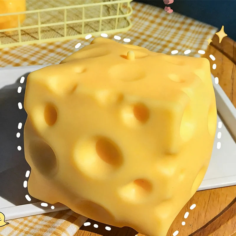 Extra Large Size Cheese Fidget Toy Slow Rebound Shapeable Venting Ball Realistic Giant Squeeze Toys for Adult Stress Relief