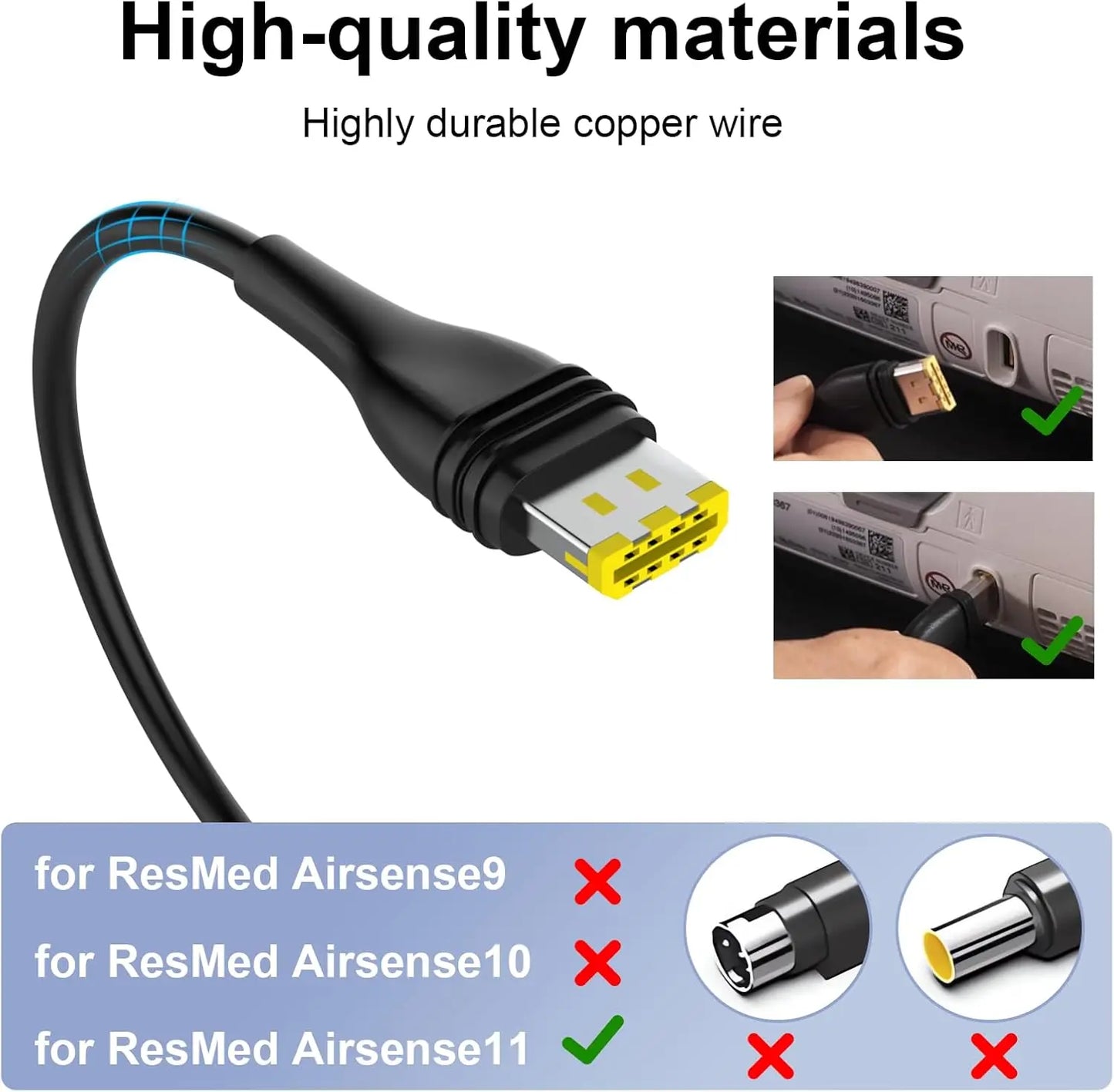 For Resmed AirSense 10/11 DC Converter, DC Adapter 12V-24V Car Charger for Airsense 11/10 Power Supplies 65W ResMed AirSense
