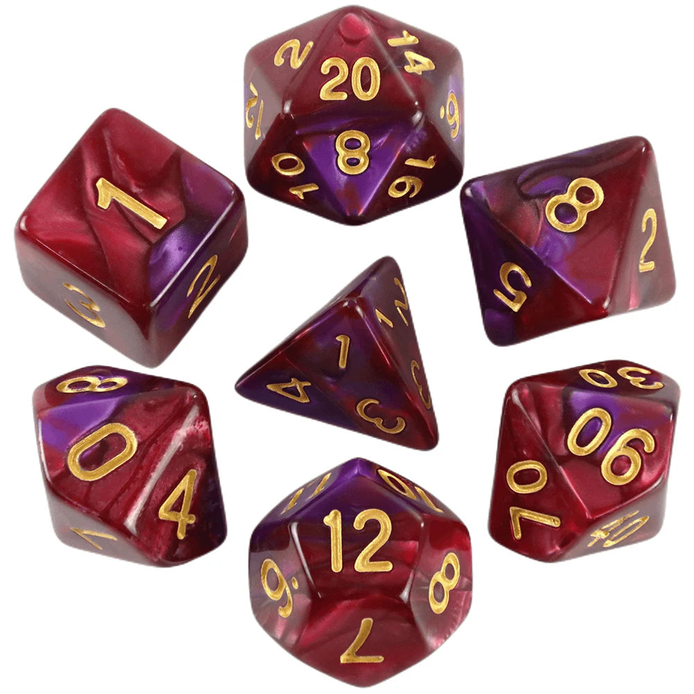 Dice DND Game Dice Role Dice Mixing Colours Dice Set With Bag 9 Different Styles Available For Portable RPG TRPG Games