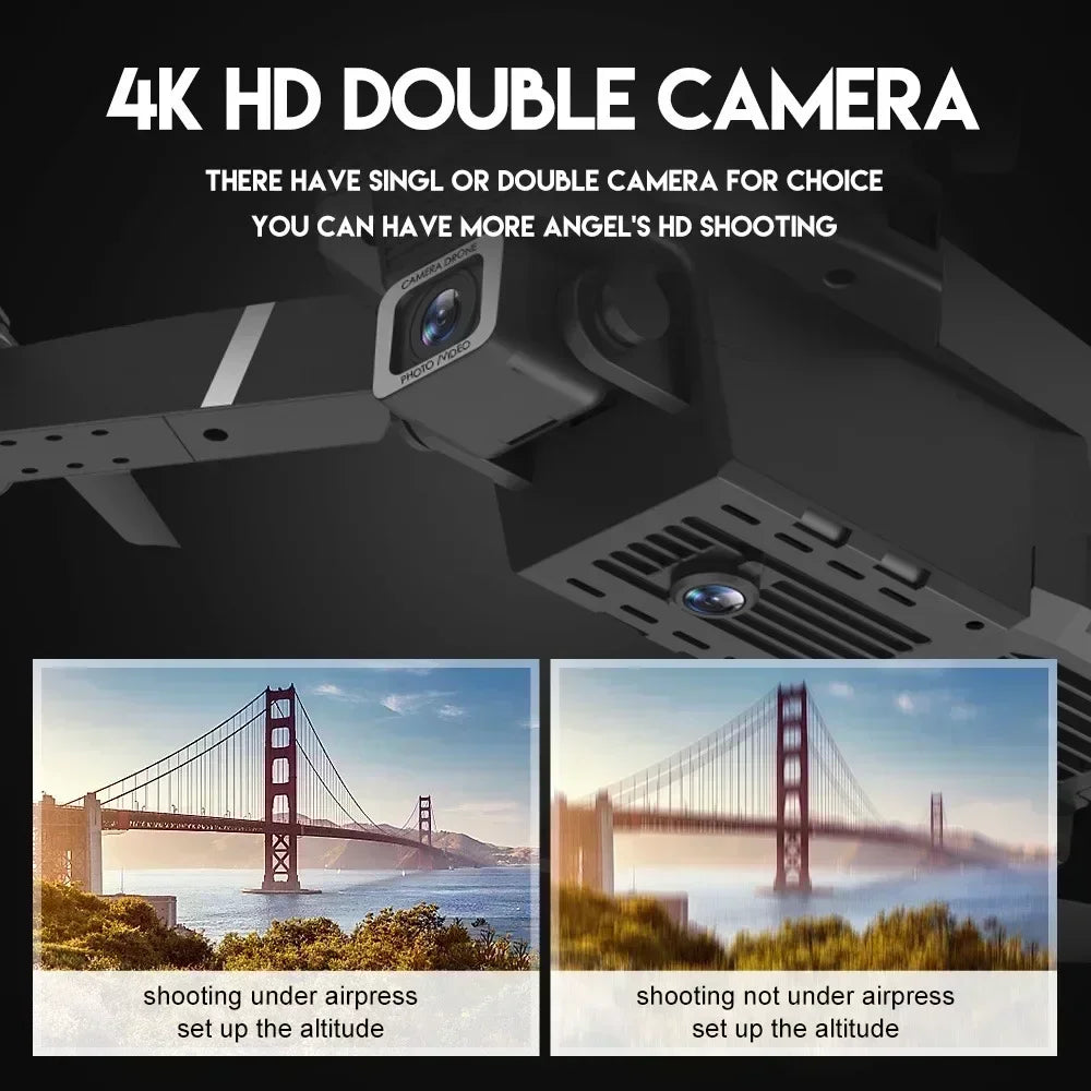 E88 Pro WIFI FPV Drone Wide Angle HD 4K 1080P Camera Height Hold RC Foldable Quadcopter Dron Helicopter Toy Christmas Boy's Gift
