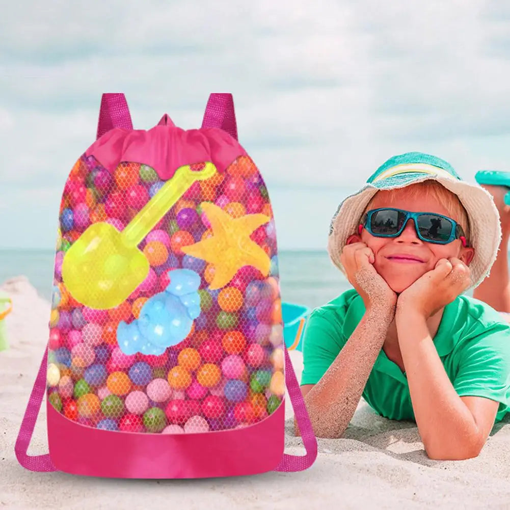 Beach Toy Organizer Backpack Lightweight Travel Bag for Sand Play Gear, Outdoor Adventures ﻿