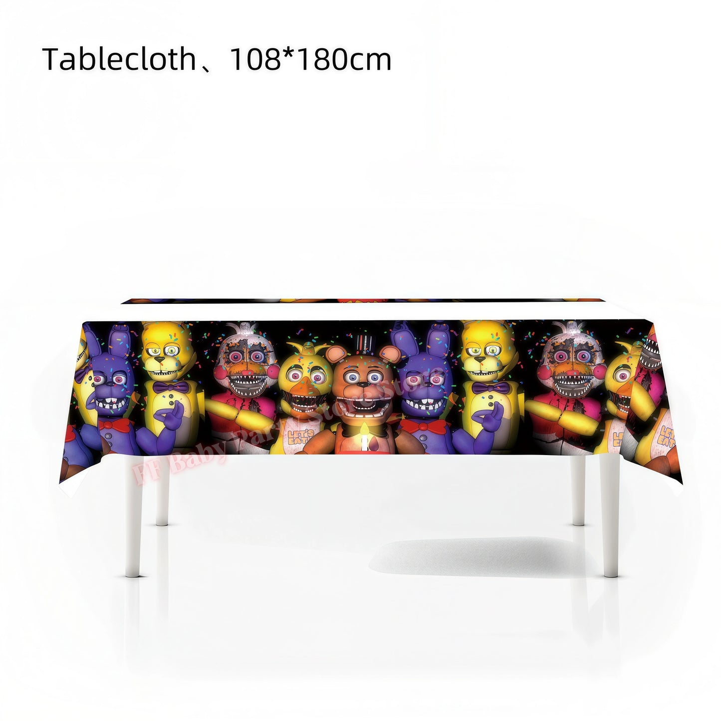 Five Nights Bear Birthday Party Decorations Plate Cup Backdrop Freddyed Balloon for Kids Party Favors FNAFs Event Supplies Gifts