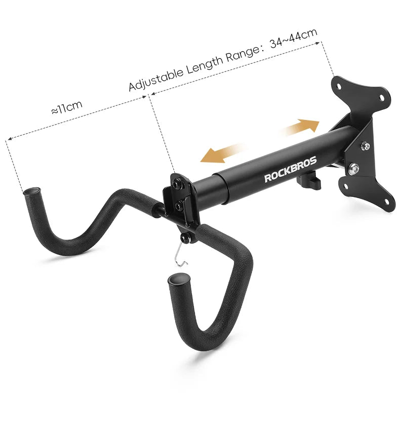 ROCKBROS Bike Rack Wall Mount Garage Home Adjustable Bicyle Rack Horizontal Bike Hook Thickened Reinforced MTB Road Bike Holder