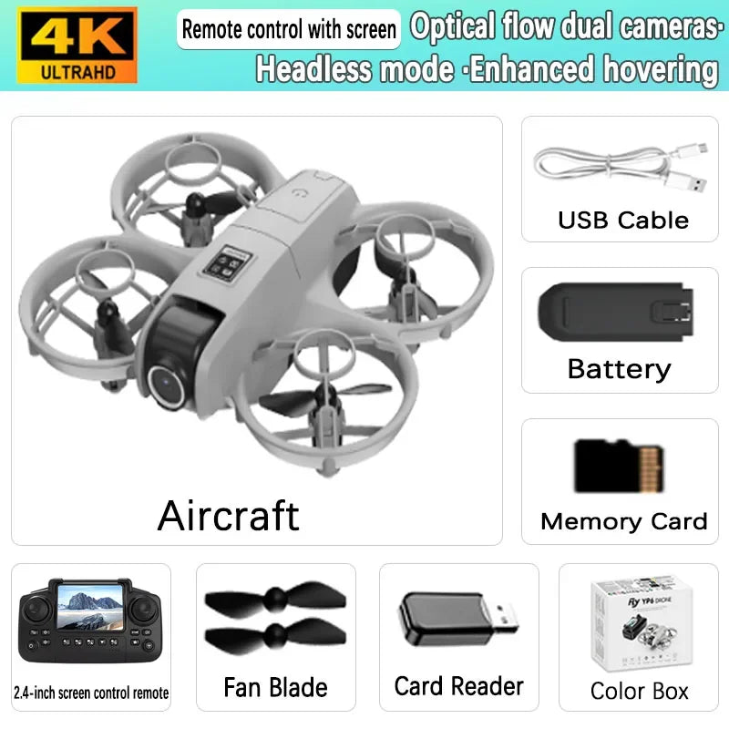 YP6 Mini Drone 8K Aerial HD Camera Drone 5G WIFI Record Large Screen Remote Control Intelligent Obstacle Avoidance Aerial Drone