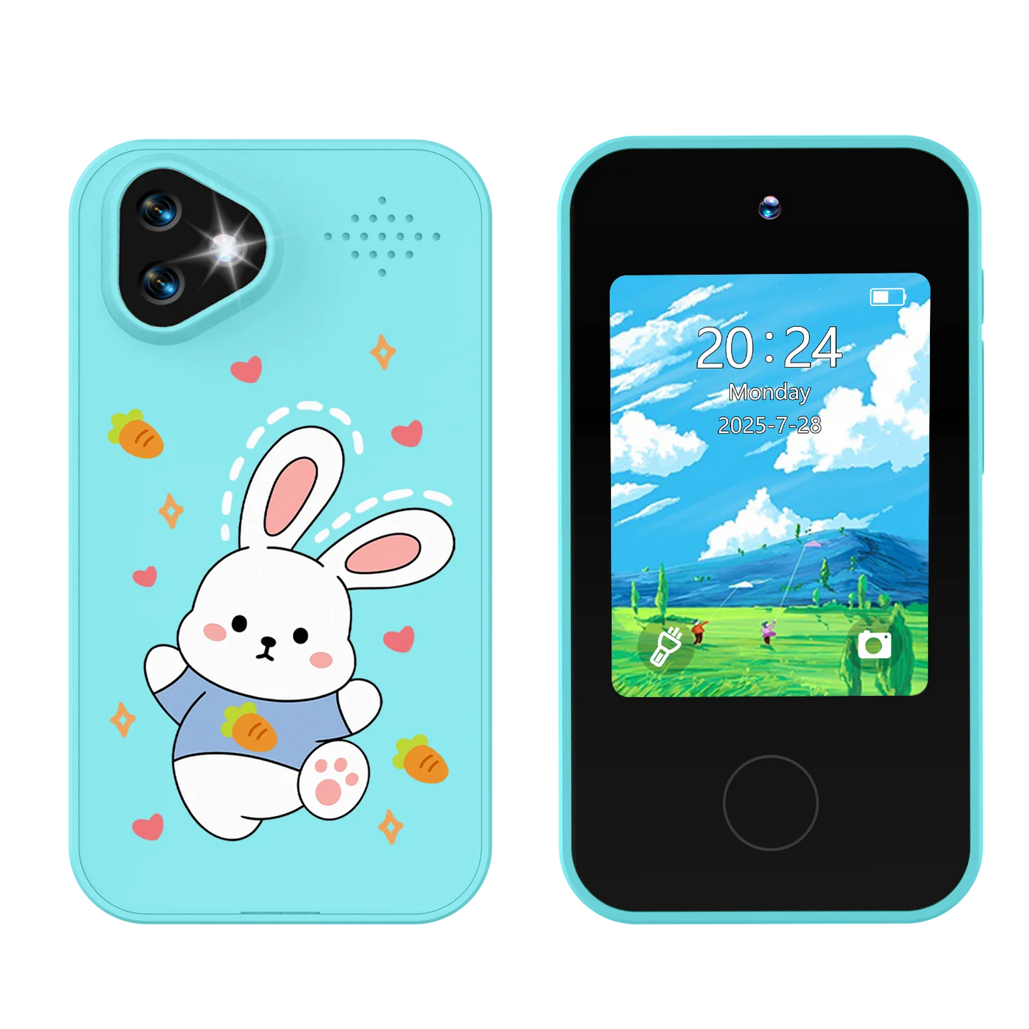 Kids Smart Phone Toy with Dual Camera Educational Games Music Player Safe Mode Best Birthday Gift HD 1080P Kids Camera Toys