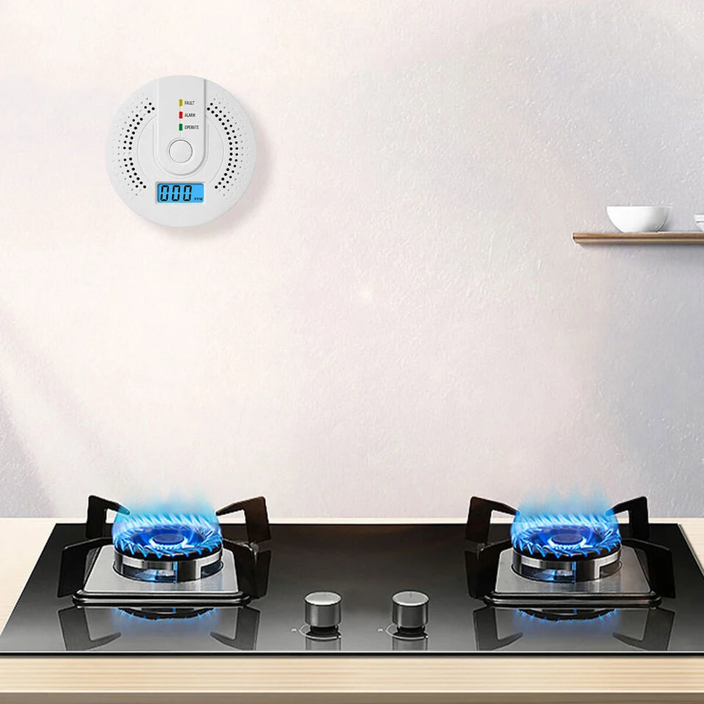 Digital Carbon Monoxide Detector CO Alarm Detector with LED Indicator High Sensitive Gas Detector Sound Warning Gas Leak Sensor