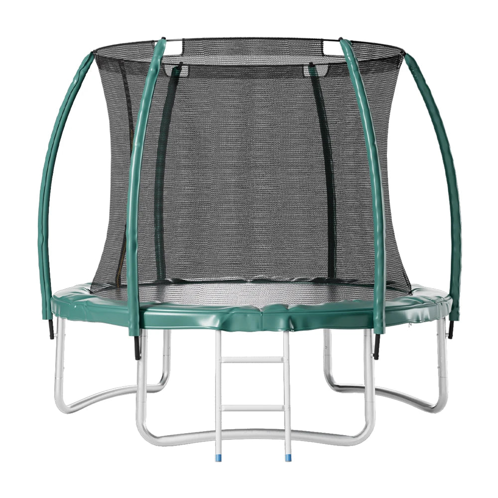 【Breeins】Outdoor Enclosure Trampoline with Ladder Exercise Workout Rebounder Sport Trampoline Handle Adults Jumping Training