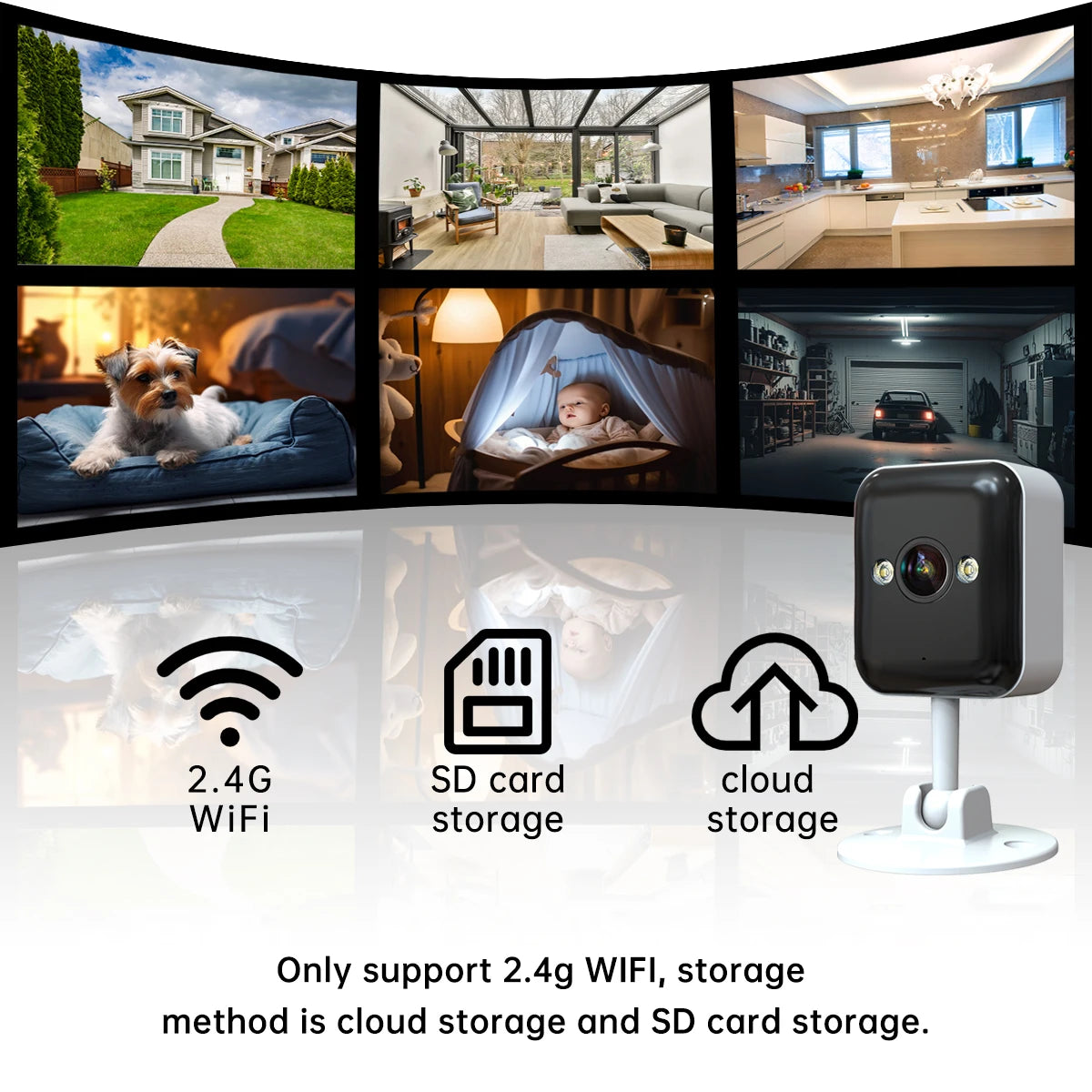JOOAN 1080P Wifi IP Camera Outdoor CCTV Surveillance Camera 5x Digital Zoom Color Night Mini Security Camera Home Baby Monitor