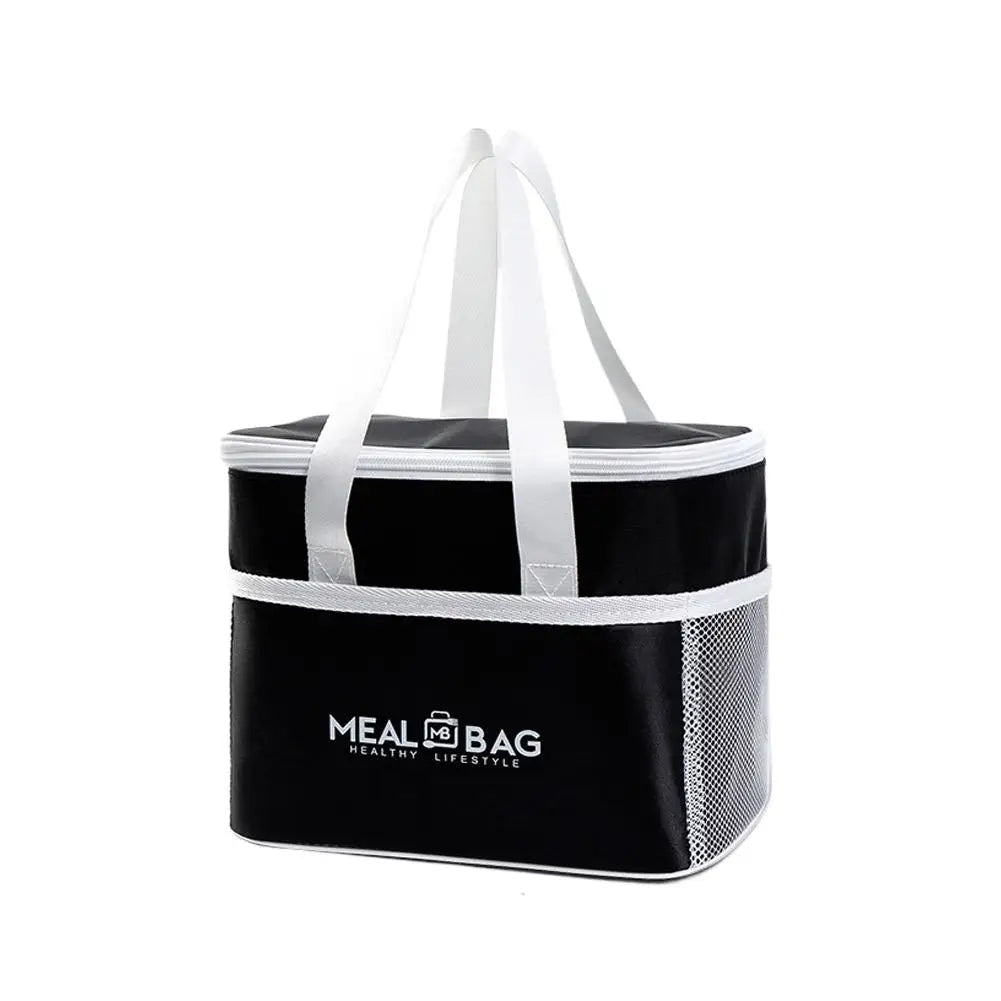 Large Capacity Tote Bento Insulated Lunch Bag Picnic Food Box Storage Ice Cooler Thermal Bag Portable Handheld Insulation Bags