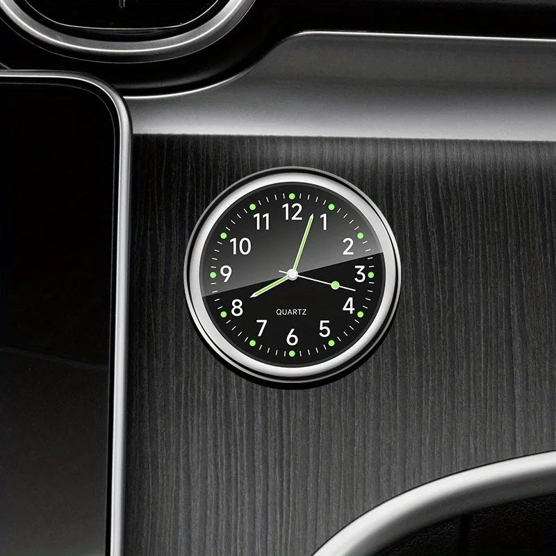 1pc Glow Decorative Car Clock Mini Quartz Watch for Car Decoration