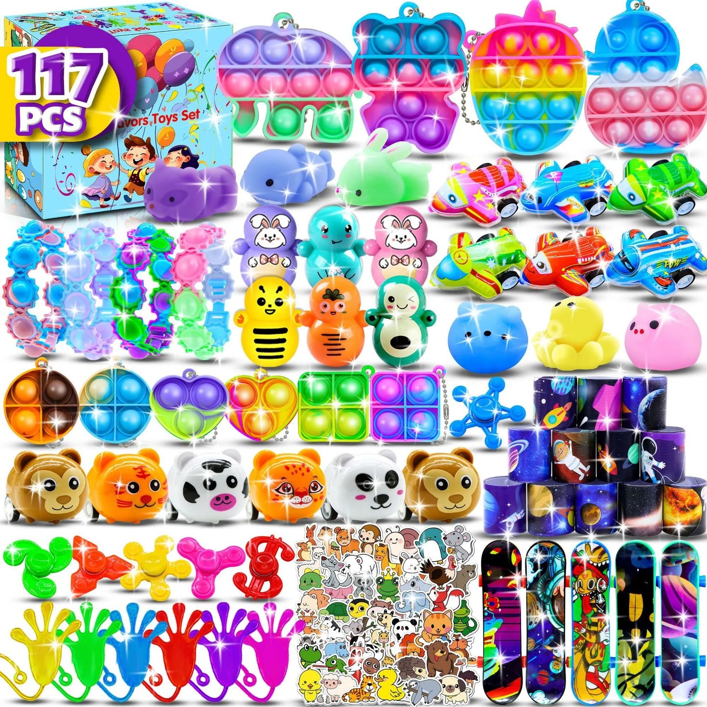 30/200/300PCS Party Favors Toy Assortment Giveaway Pinata Filler Bulk Toys for Kids Birthday Party Present Souvenir Toys Gift