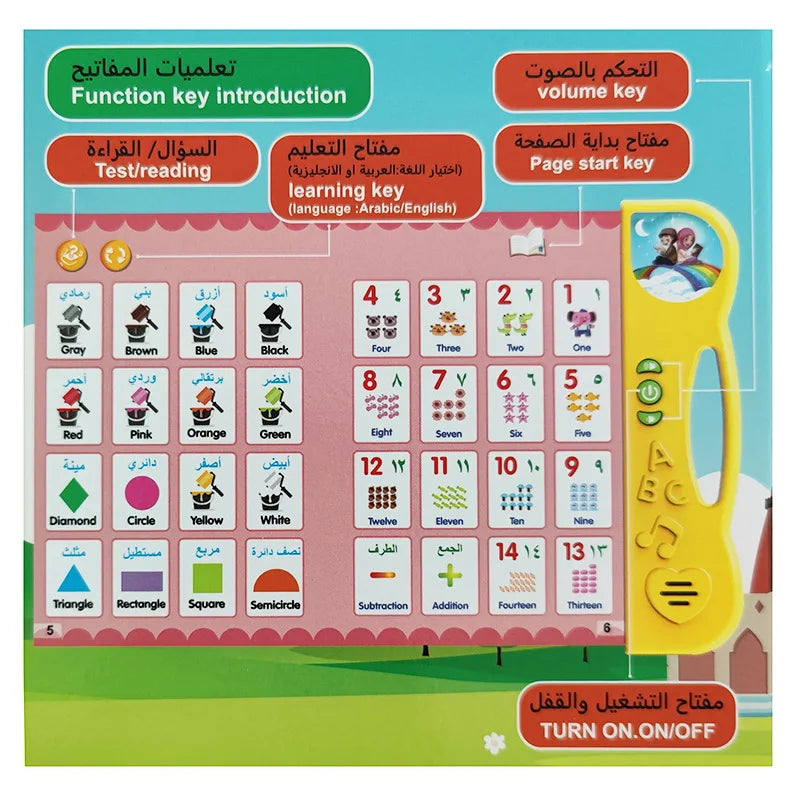 Arabic English Letters Alphabet Kids Ebook Reading Machines Multi Function Learning Baby Early Education Toys