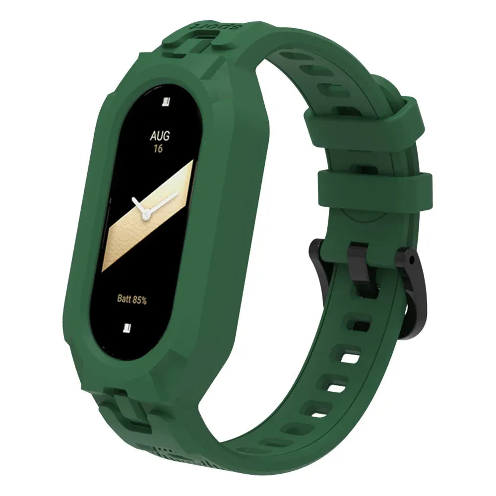 Silicone Sport Strap For Xiaomi Mi Band 9 8 7 6 5 Replacement Soft TPU Case Smartwatch Wristband For Xiaomi Mi Band 9 Bracelets