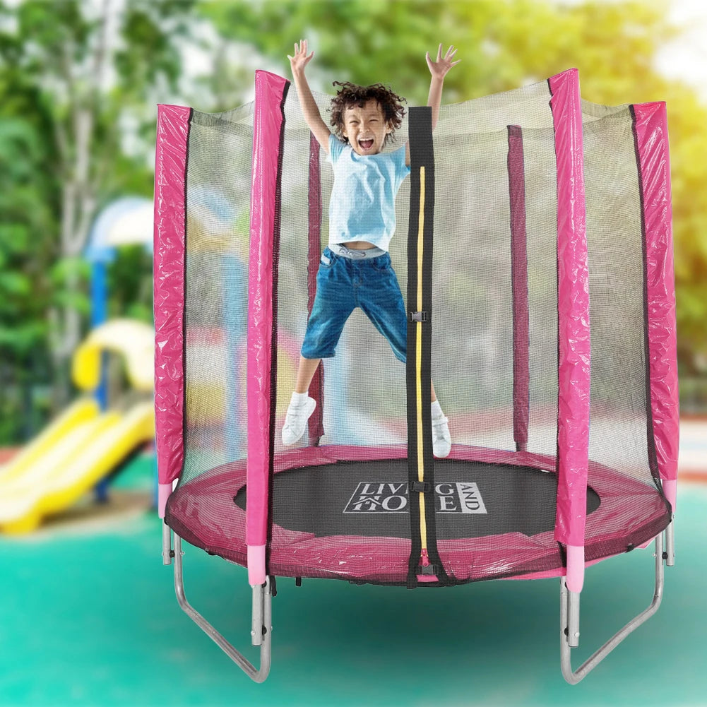 【Breeins】Outdoor Trampoline with Safety Enclosure for Kids Entertainment