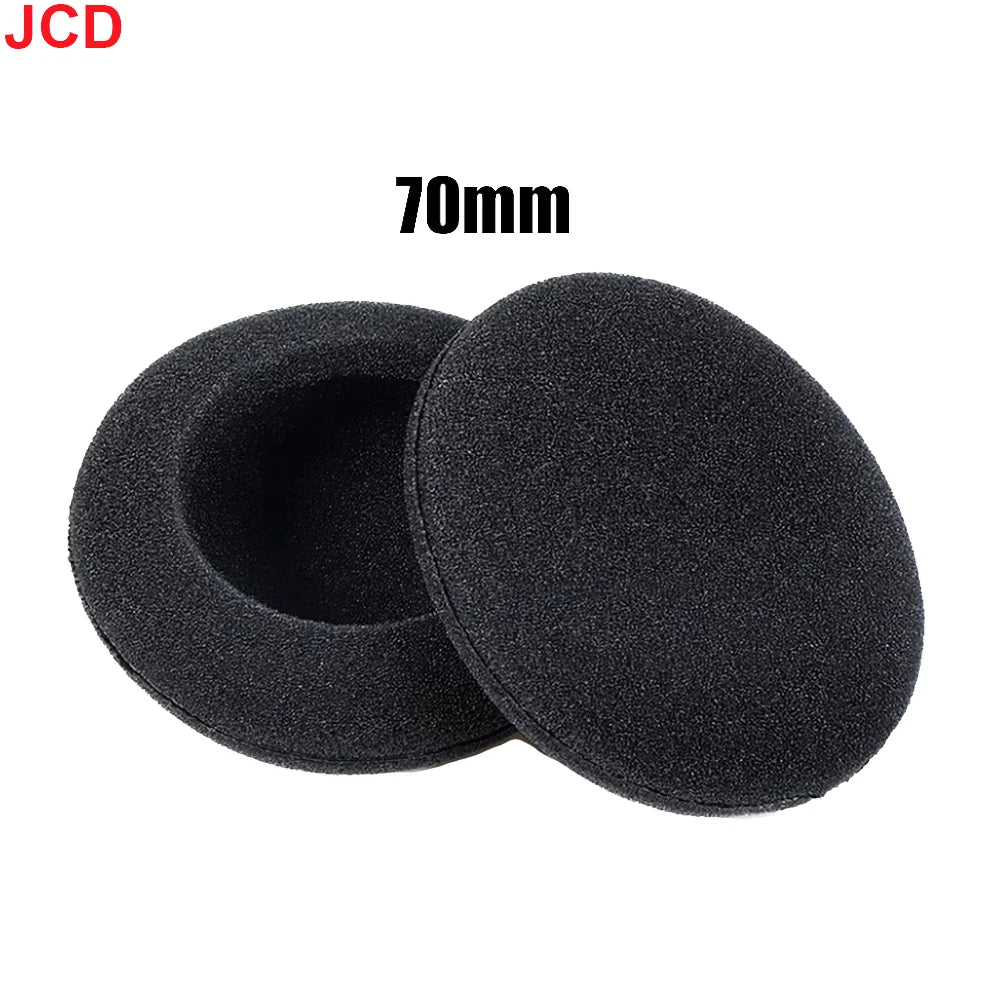 10pc Thickened Foam Ear Pads For Headphones Sponge Replacement Cushions Covers Earphones Case 35mm 40mm 50mm 55mm 60mm 70mm 75mm