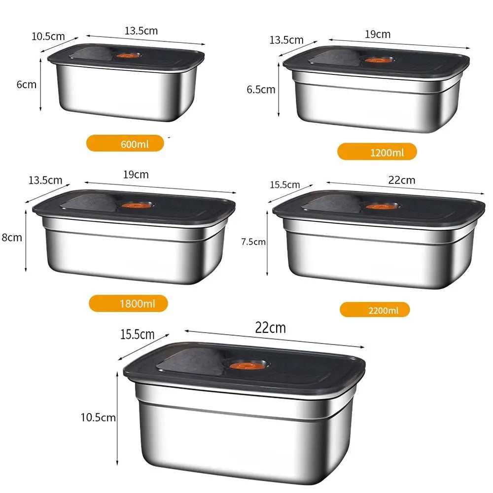 Stainless Steel Camping Lunch Box Sealed Microwave Suitable Preservation Box Large Capacity Leak-proof