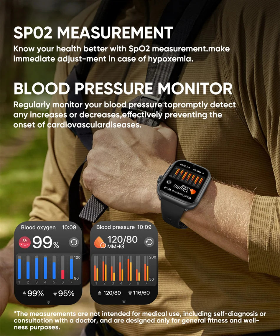 Watch Ultra K62 Men Women 1000mAh AMOLED 100+Sport Heart Rate HD Bluetooth Call GPS Track Waterproof Smart Watch For iOS Android