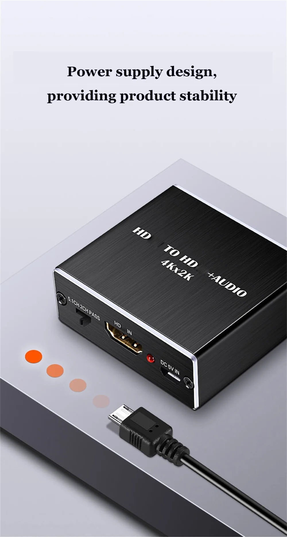 HDMI-Compatible Audio Extractor Stereo Audio Converter 3.5mm 4k X 2k Audio Splitter Adapter For PS4 TV DVD Home Theater
