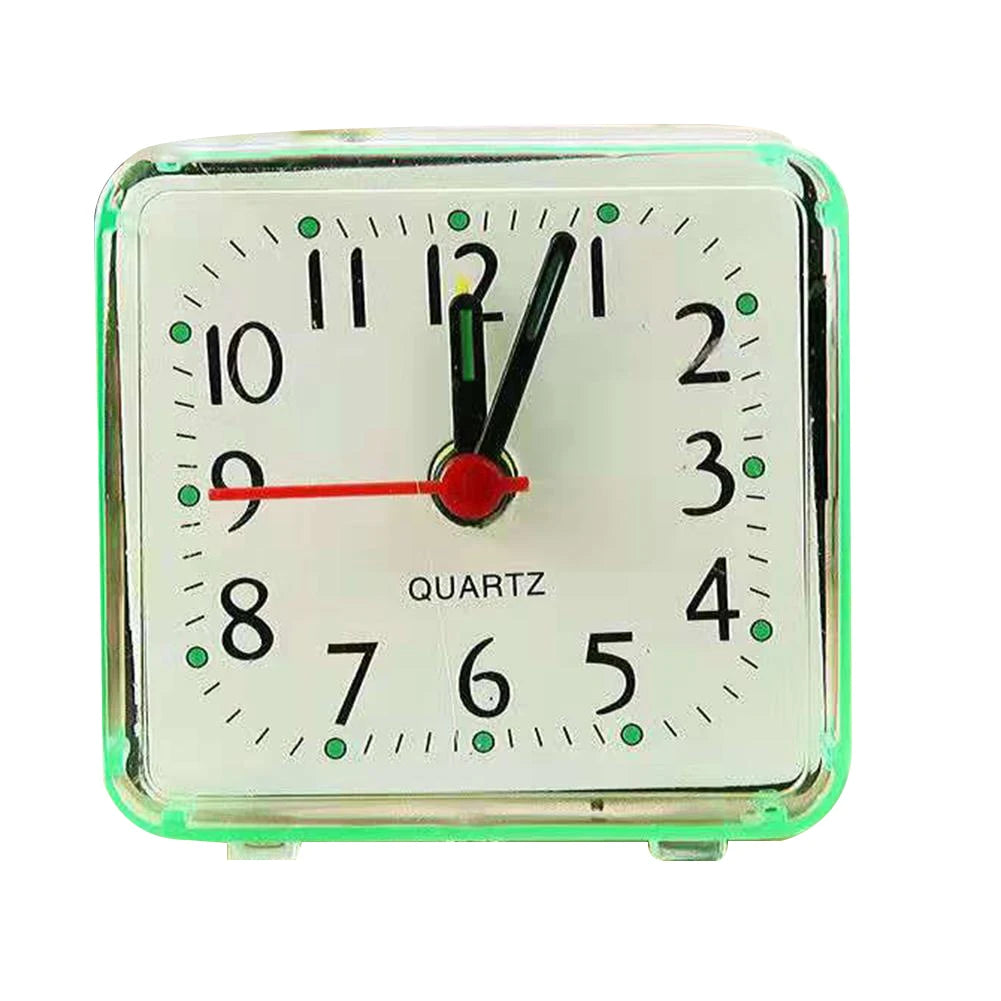 Small Battery Operated Quartz Alarm Clock with Beeping Sound for Bedside Use Featuring Clear Numbers and Reliable Performance