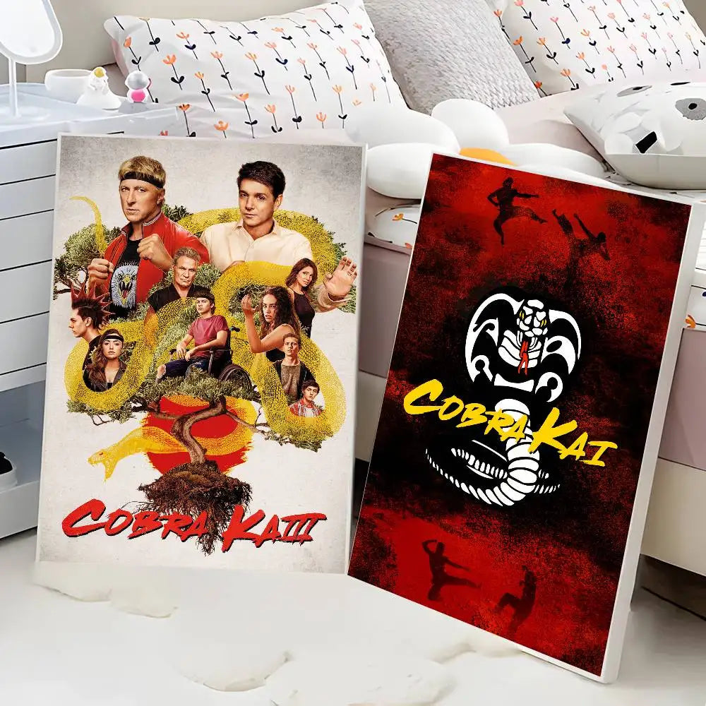 TV Series Cobra Kai Self-adhesive Art Poster Waterproof Paper Sticker Coffee House Bar Posters Wall Stickers
