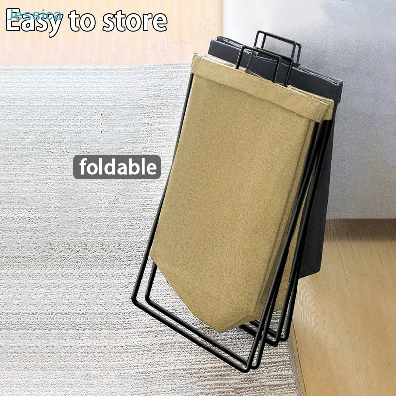 ♥Collapsible Fabric Laundry Hamper with Handles | Foldable Clothes Basket for Bedroom, Bathroom & Laundry Room