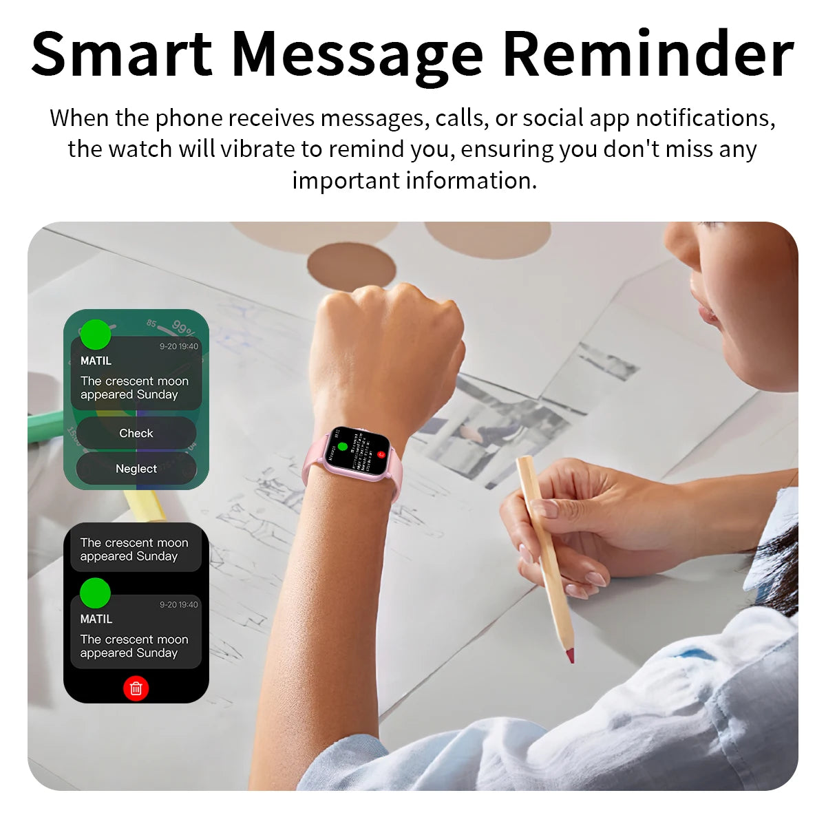 New Smartwatch 1.83-inch Touch Screen Voice Assistant Camera Control Bluetooth Call for Android/IOS Sports Watch Men Women 2026