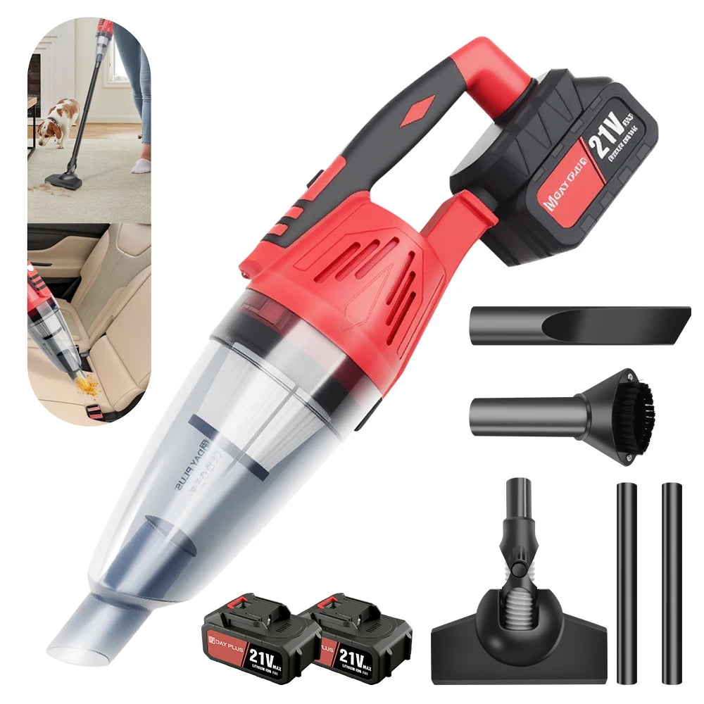 Cordless Vacuum Cleaner, 55KPA Lightweight Vacuum Cleaners for Home with Rechargeable 2200 mAh Battery, Handheld Vacuum for Home