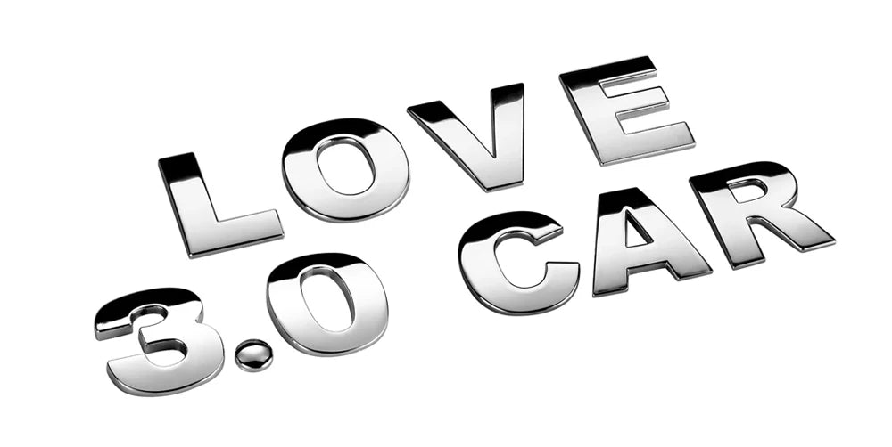 45mm 3D Metal DIY Letters Alphabet Emblem Chrome Car Stickers Digital Badge Automobiles Logo Car Accessories Motorcycle sticker