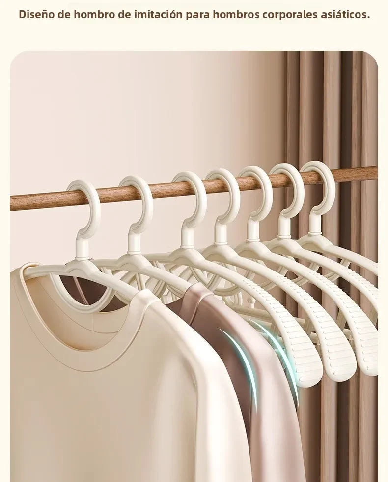 Thiened Wide Oulder Clothes Hanger Home Anti-Slip Hanging Clothes Hanger Large Size Plastic Rotatable Clothes Hangers Organizer