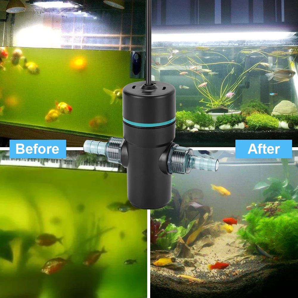 3W/5W Timing UV Light Aquarium Algae Removal UV Lamp Fish Tank Water Filtration 220V Water Pump Accessories