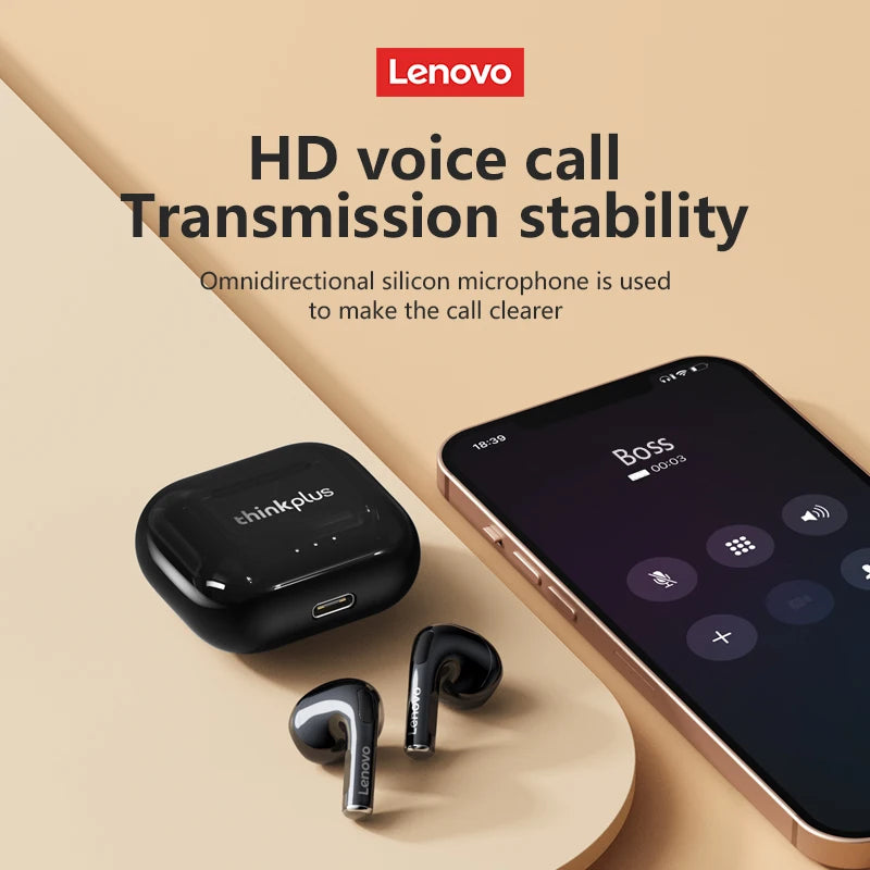 Lenovo LP40 II Earphones Original LP40 plus TWS Wireless Bluetooth 5.3 Headphones Sport Noise Reduction Touch Control Earbudss