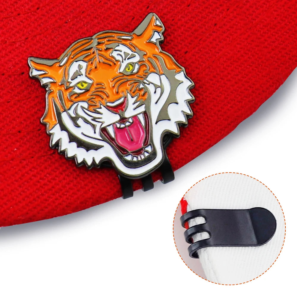 Golf Ball Mark with Golf Hat Clip Magnetic Alloy Birdie One Putt Eagle Tiger Cap Glove Design Golf Marker Men Women Drop Ship