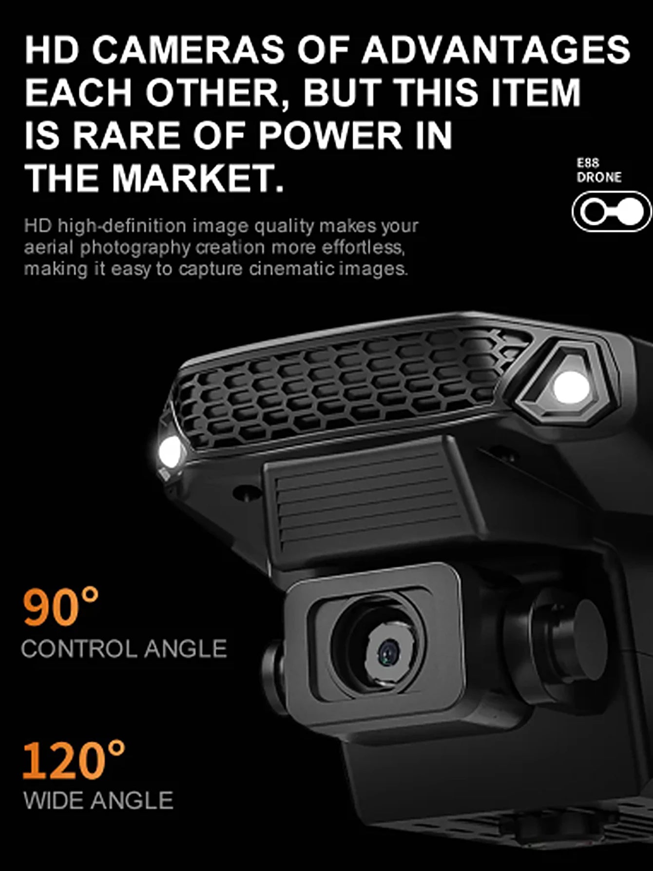 Professional Drone E88 4k wide-angle HD camera WiFi fpv height Hold Foldable RC quadrotor helicopter Camera-free children's toys