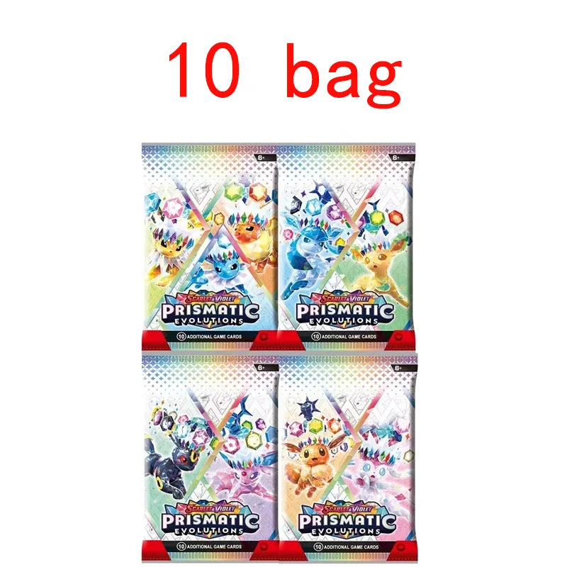 360Pcs Pokemon Card Prismatic Evolutions PHANTASMAL FLAMES Scarlet Violet 151 Black Bolt English Booster Battle Transaction Card