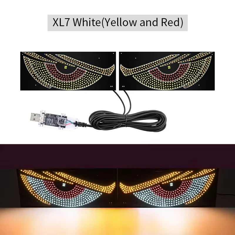 Car Devil Eyes Light Led Soft Screen DIY Colorful Car Windshield Dynamic LED Smart Phone App Control Flexible Matrix Screen