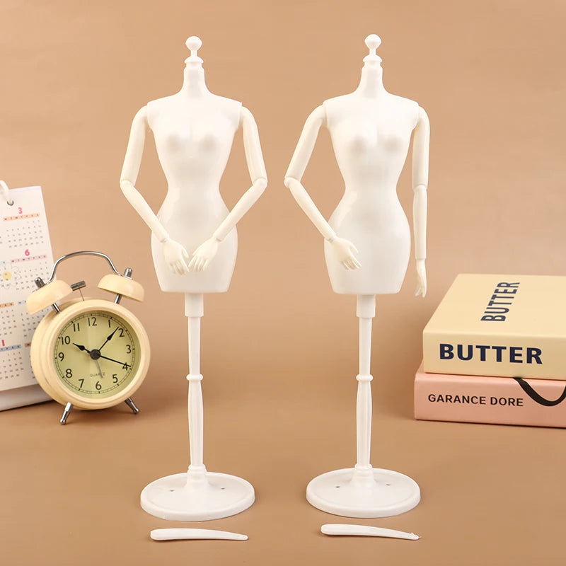 1/6 Doll Mannequin Coat Hanger Dollhouse Doll Skirt Support Wedding Mannequin Stand Humanoid Model Toy Doll Gown Display Form