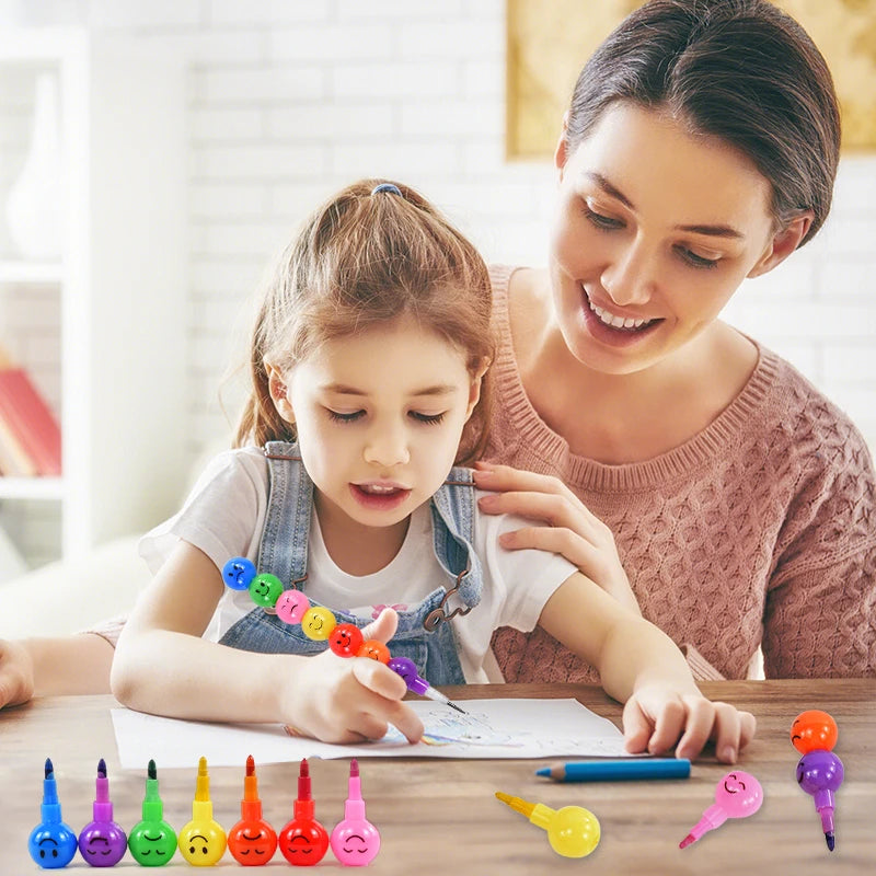 5/10Pcs Lollipop Building Block Crayon Pencil Painting Pen Kids Birthday Party Favors Pinata Fillers Back To School Stationery